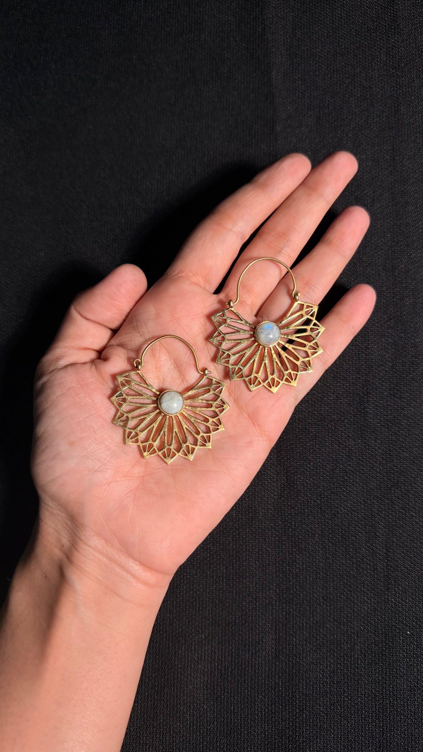 Reena Brass Earrings
