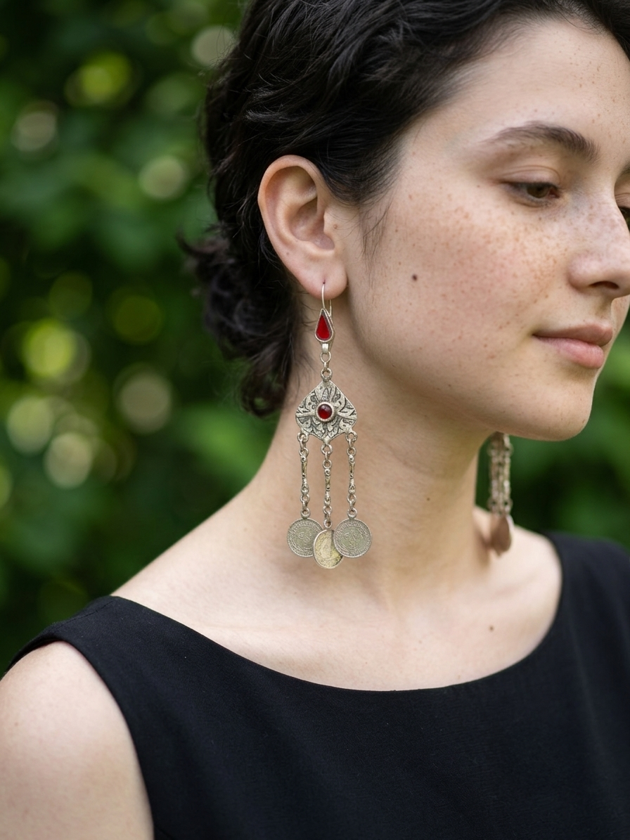 Opal Zamak Earrings