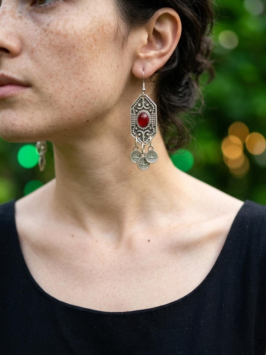 Tihara Zamak Earrings