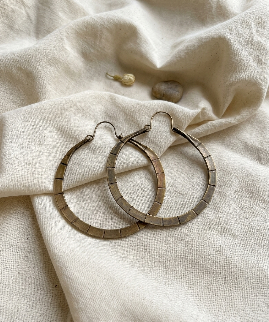 Neelam Brass Earrings