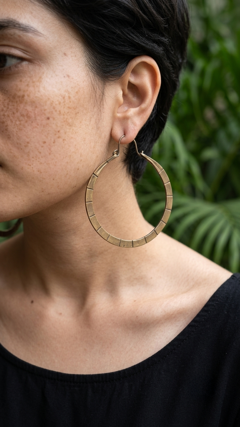 Neelam Brass Earrings