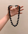 Black obsidian Beaded Necklace