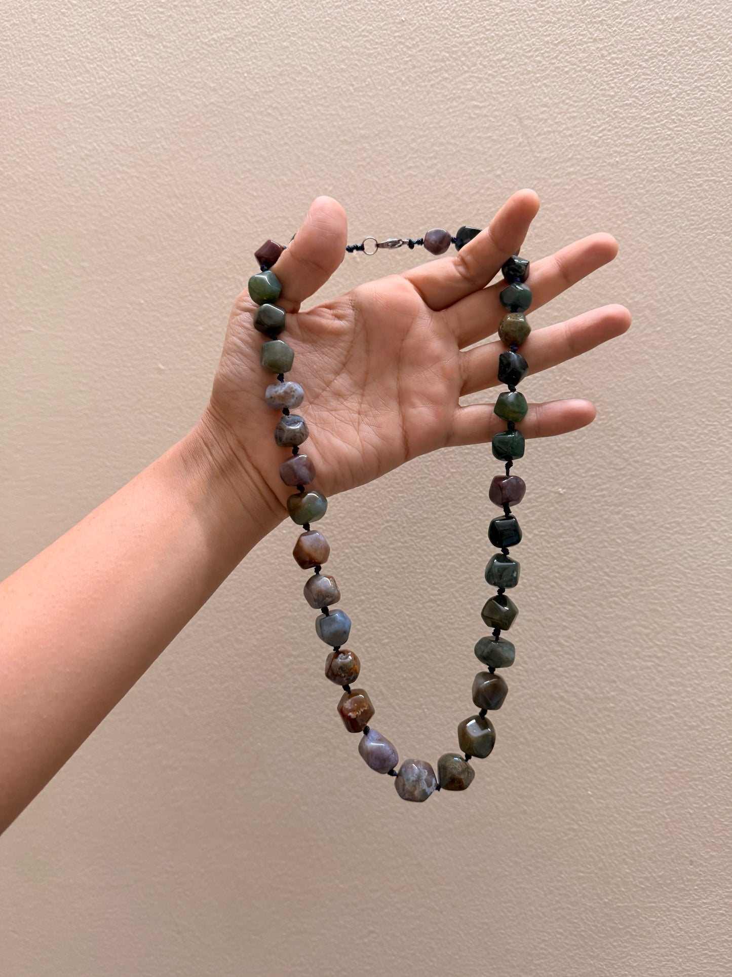 Blood Stone Beaded Necklace