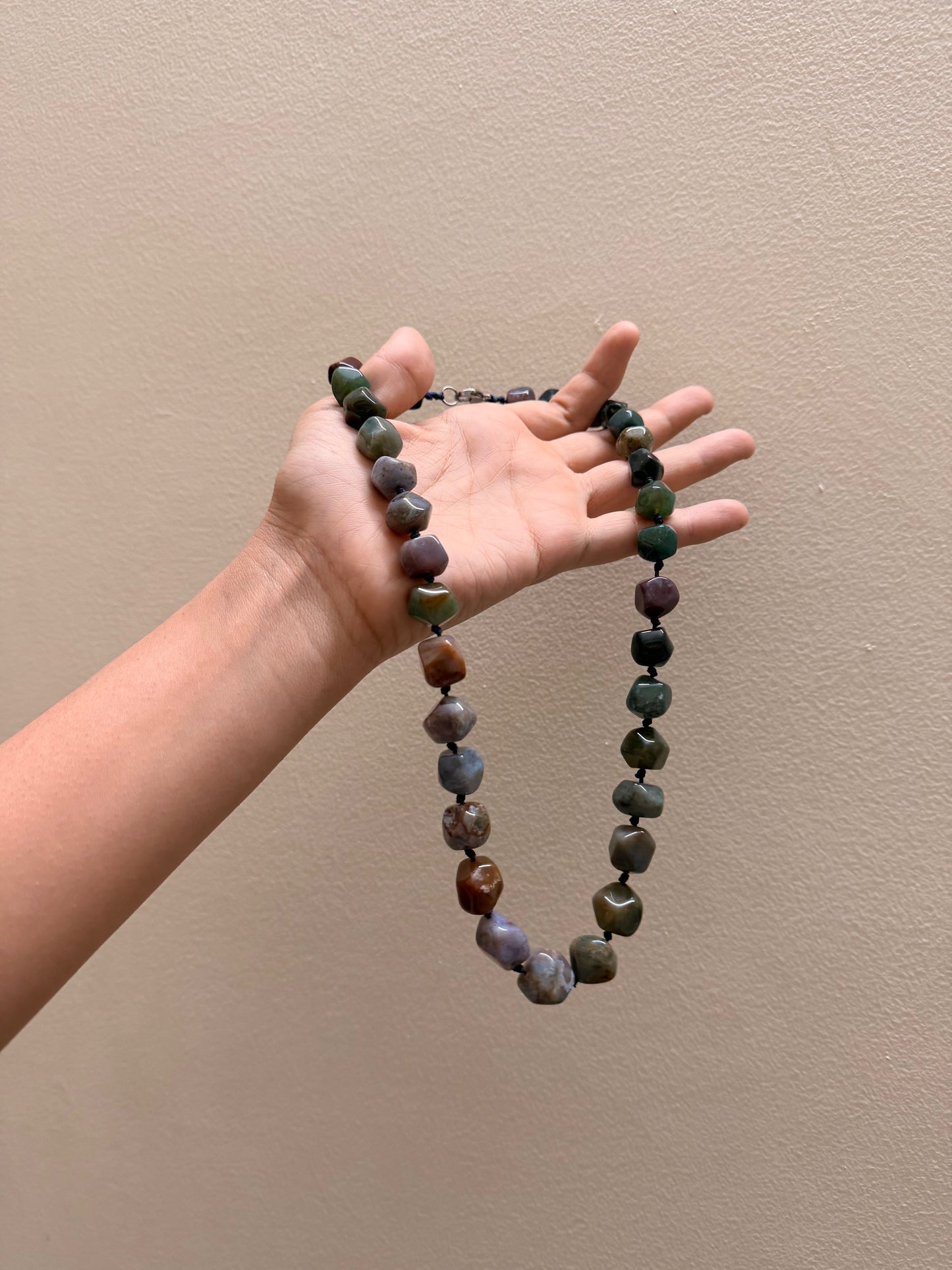 Blood Stone Beaded Necklace
