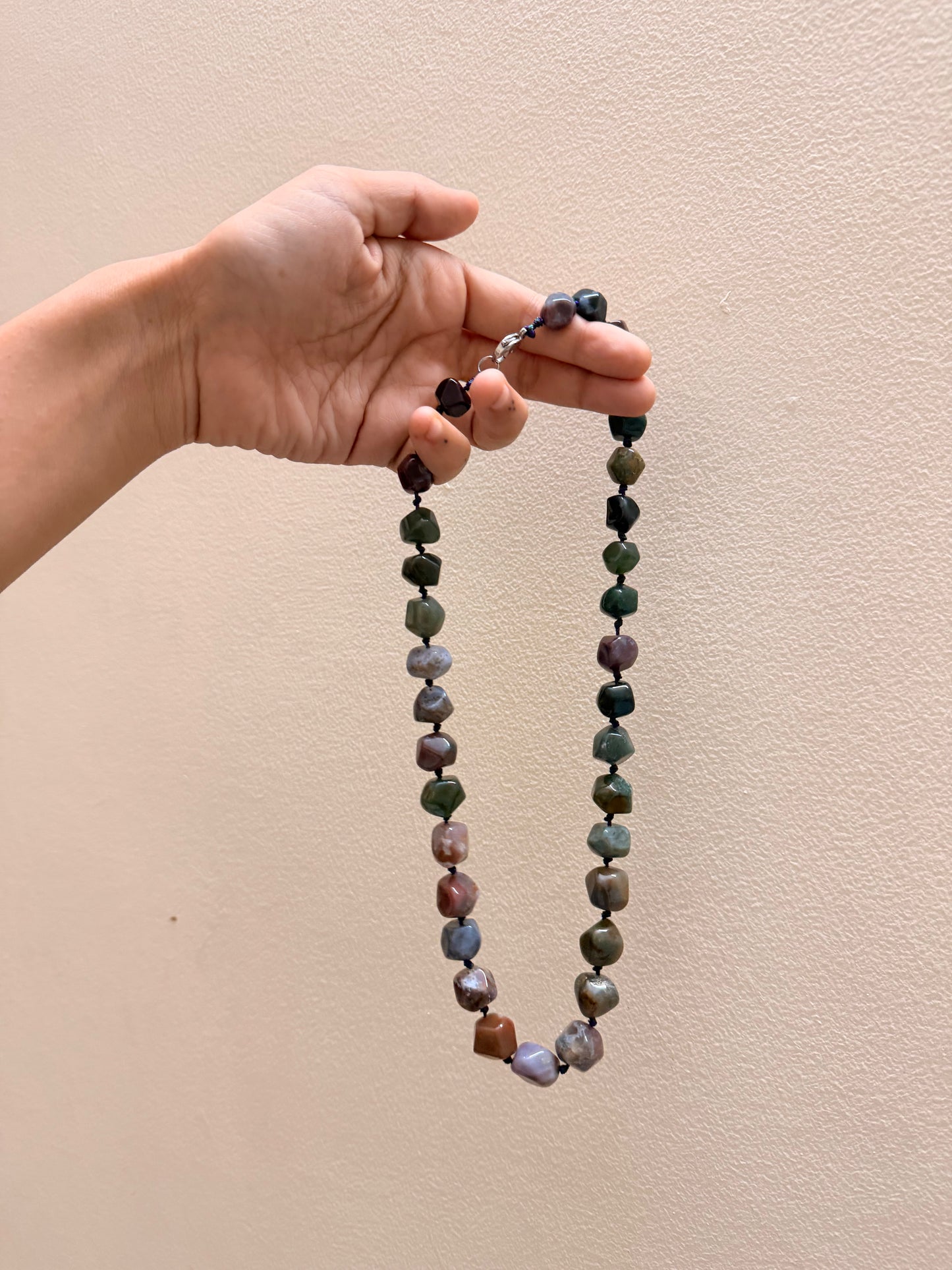 Blood Stone Beaded Necklace