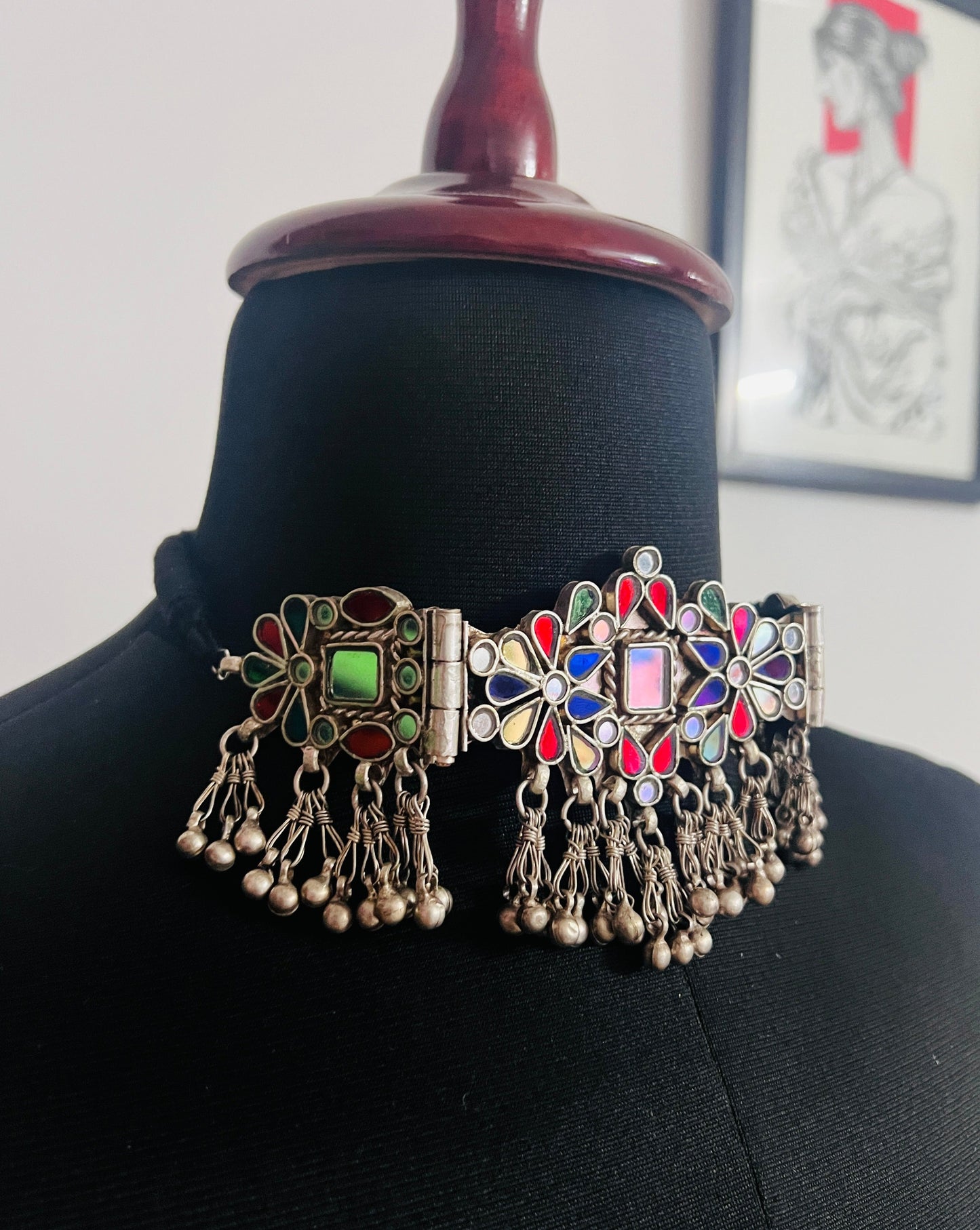 Gulmohar Glass Choker Set