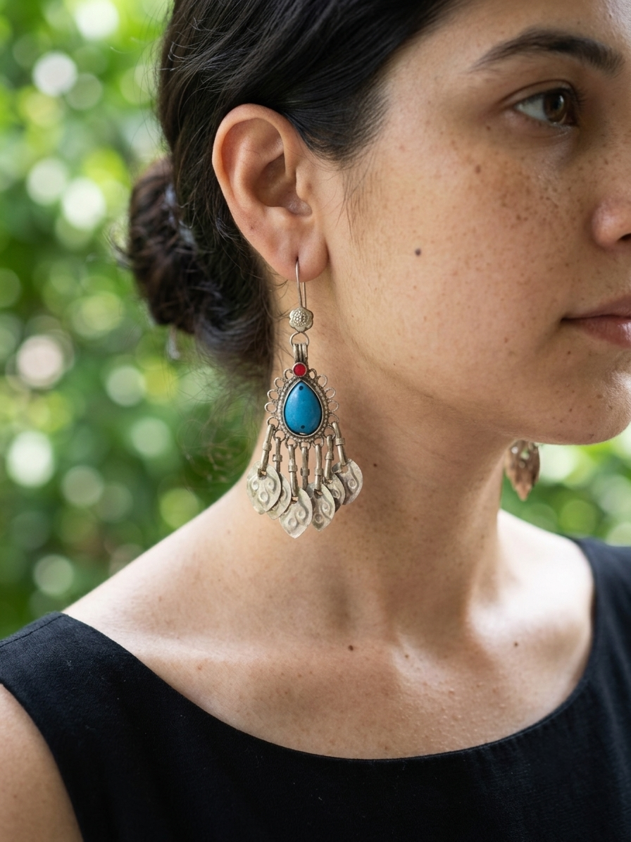 Maya Afghan Earrings