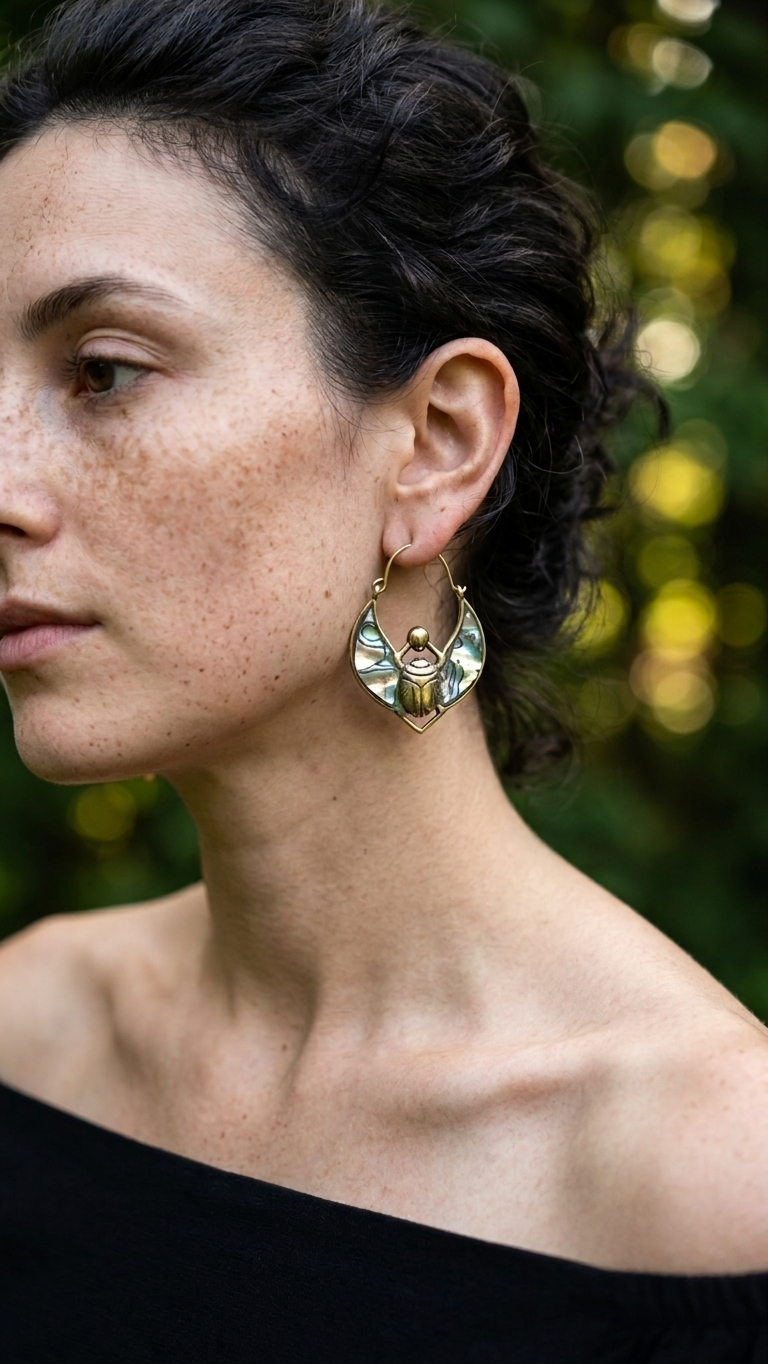 Chloe Brass Earrings