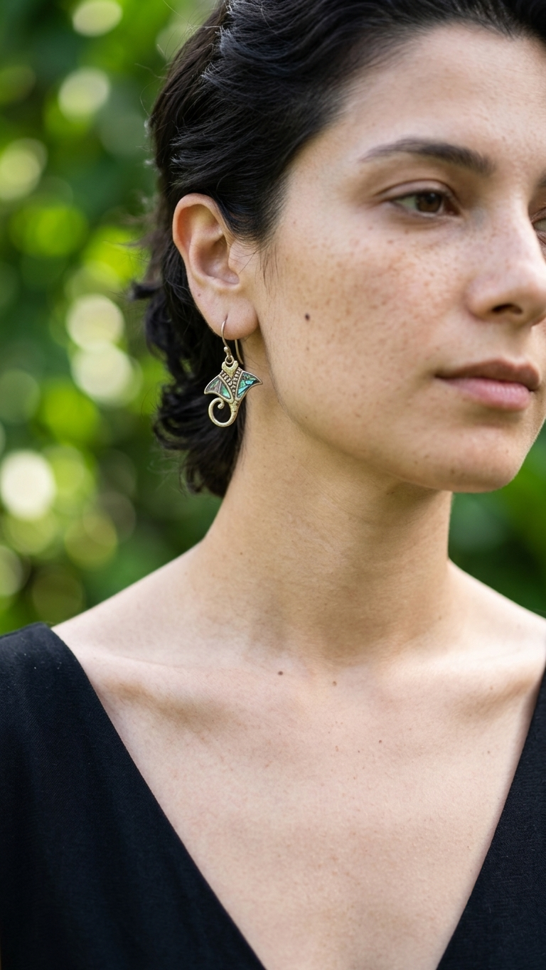 Lucy Brass Earrings