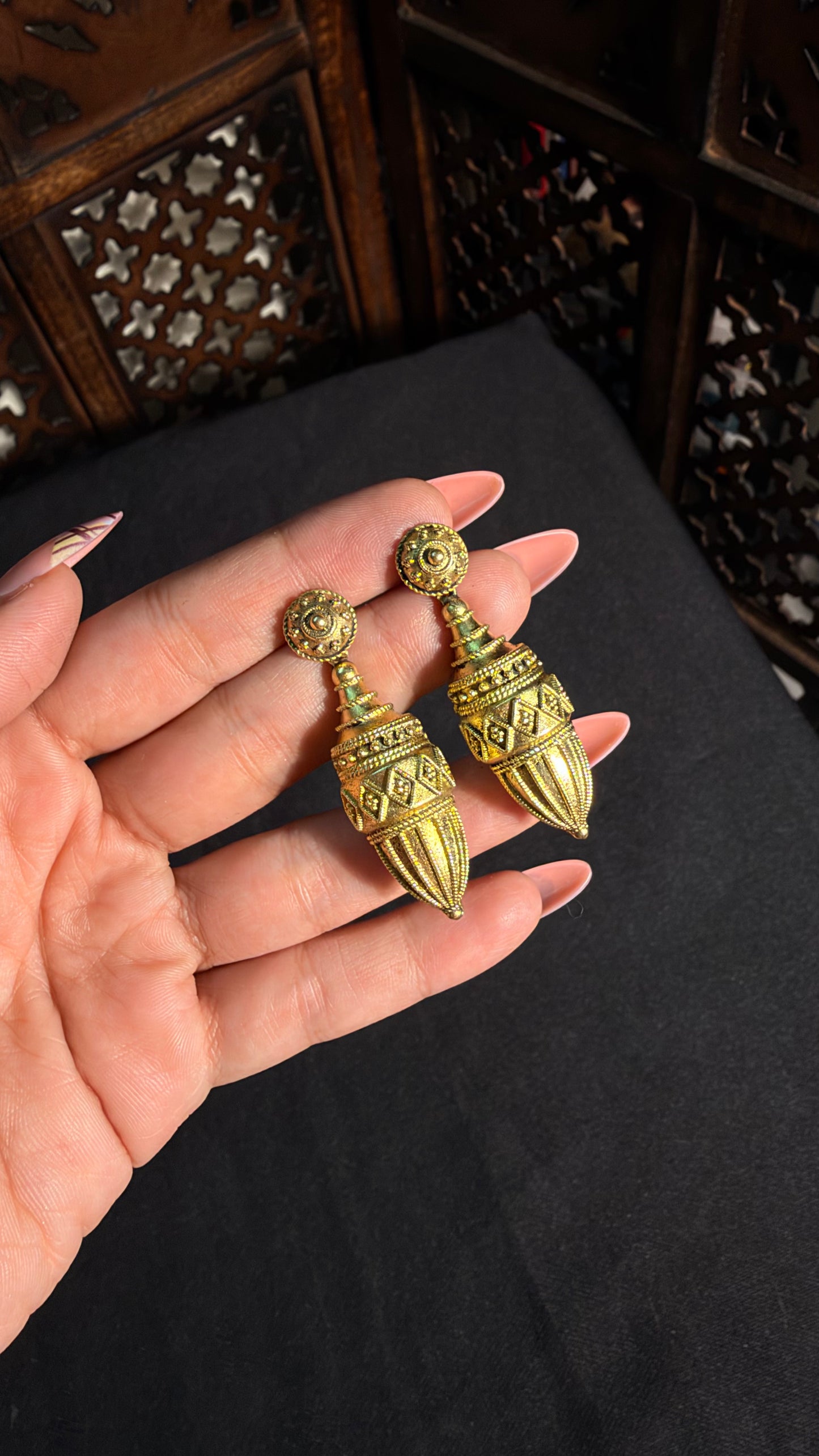 Draupadi Brass Earrings