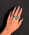 Koi Fish Brass Ring in Silver