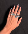 Koi Fish Brass Ring in Silver