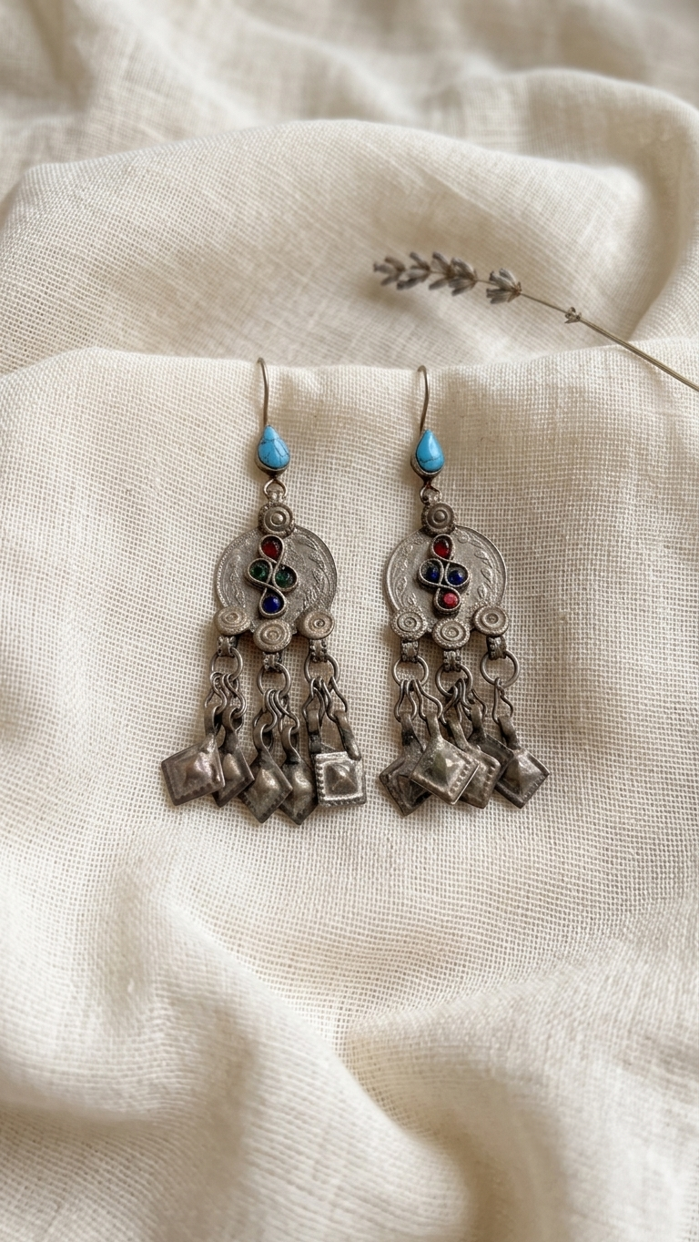 Keya Afghan Earrings