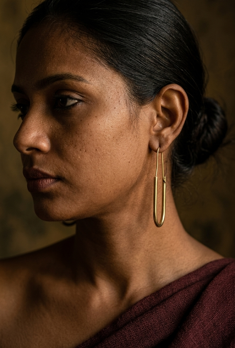 Persha Brass Earrings