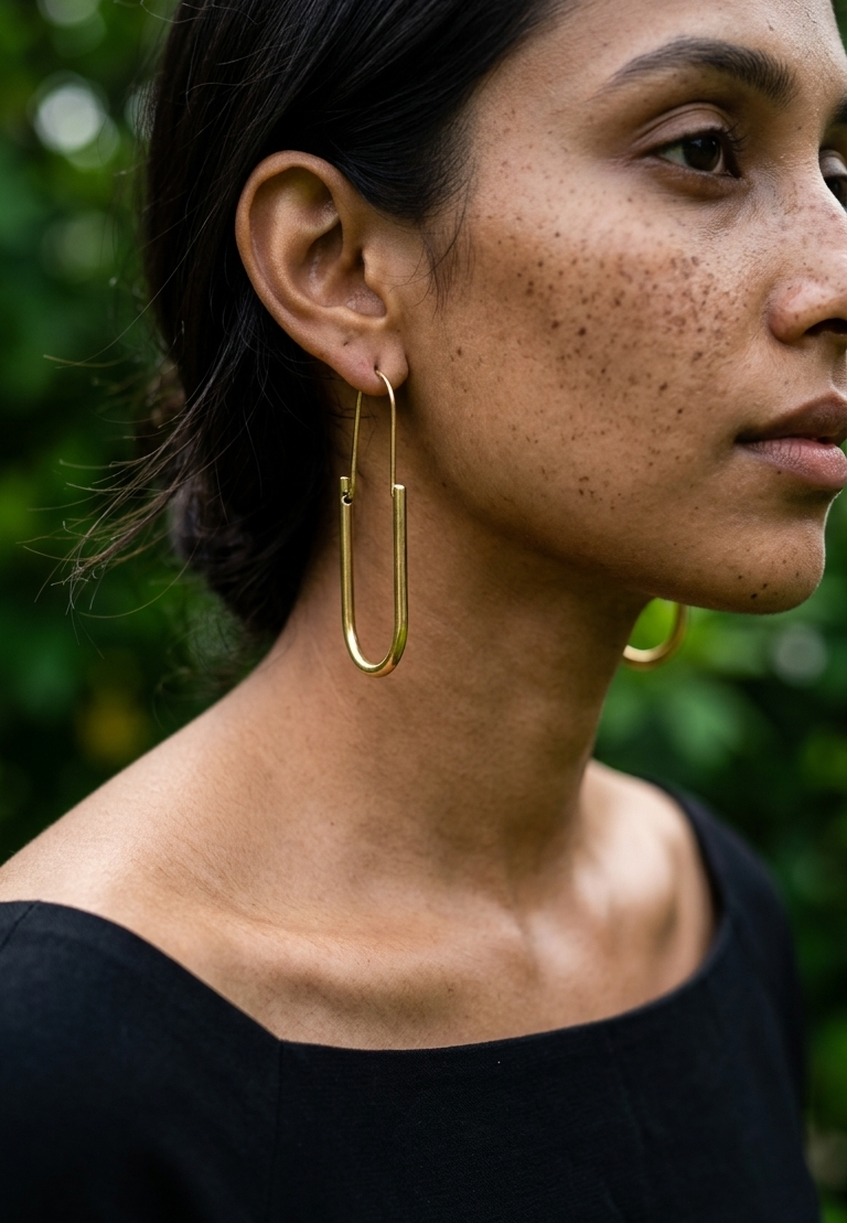 Persha Brass Earrings