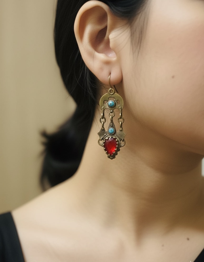 Amber Afghani Earrings