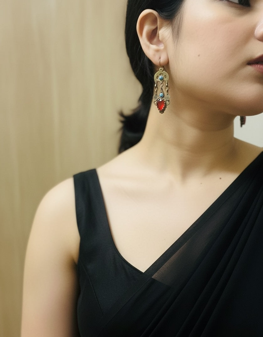 Amber Afghani Earrings