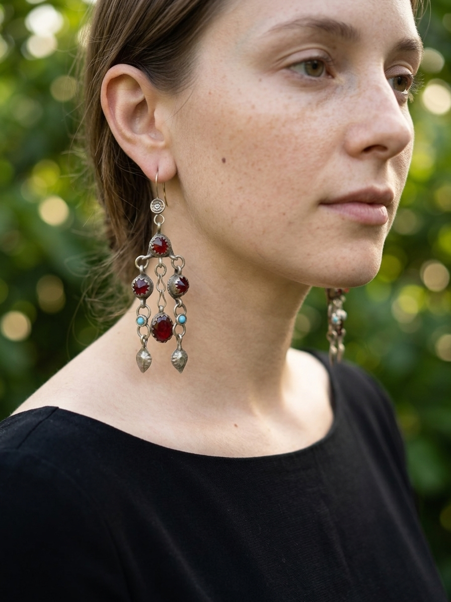 Mekhala Afghan Earrings