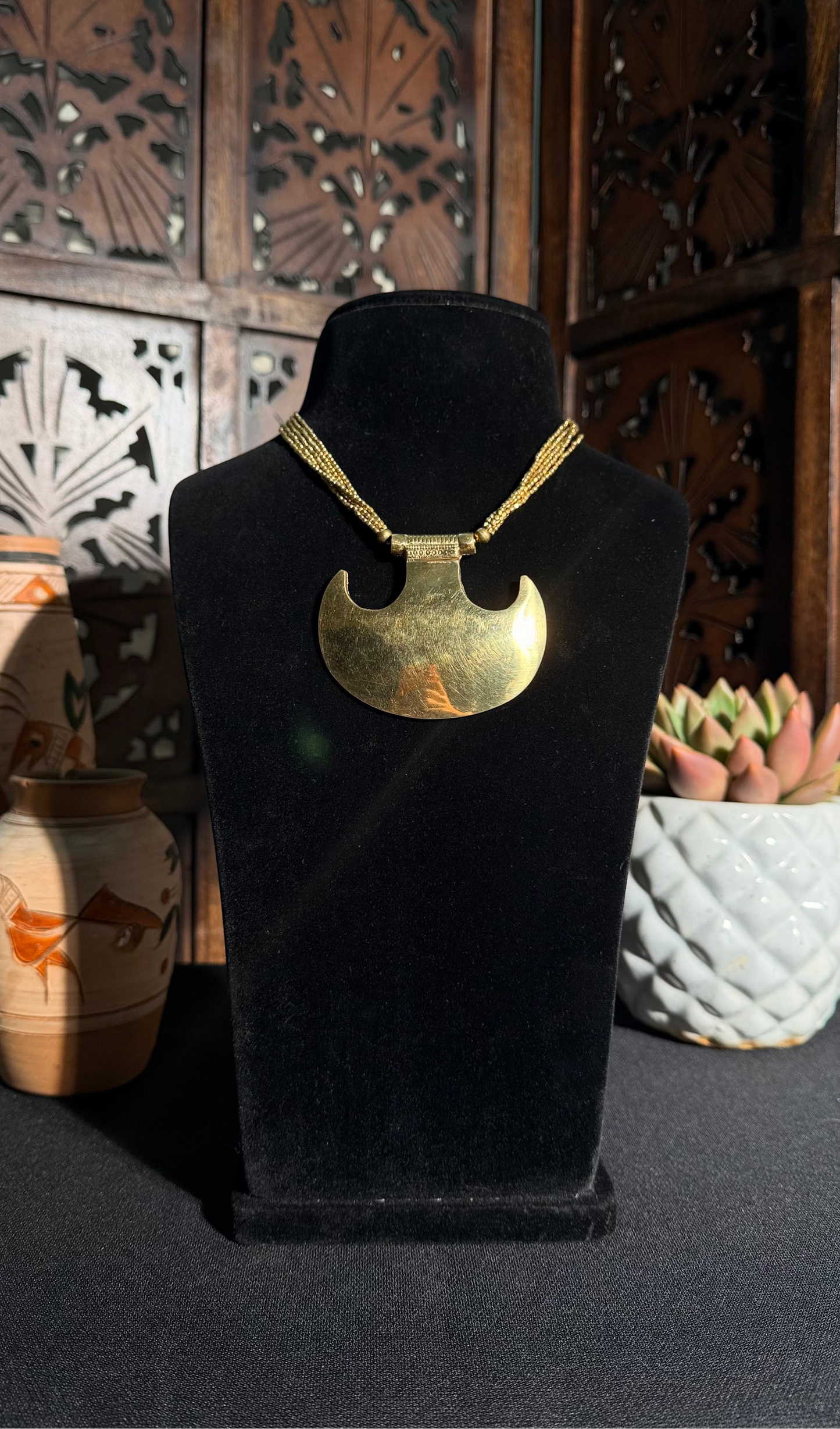 Dharma Brass Necklace