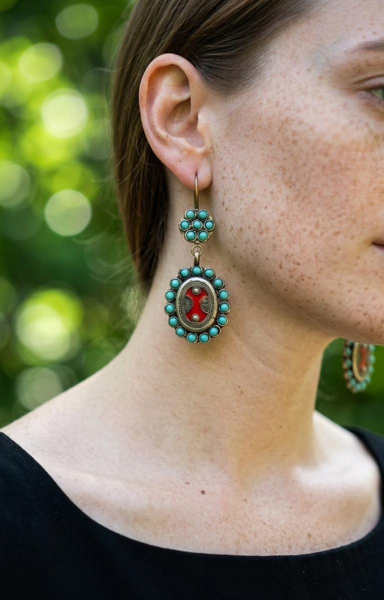 Shiney Afghan Earrings