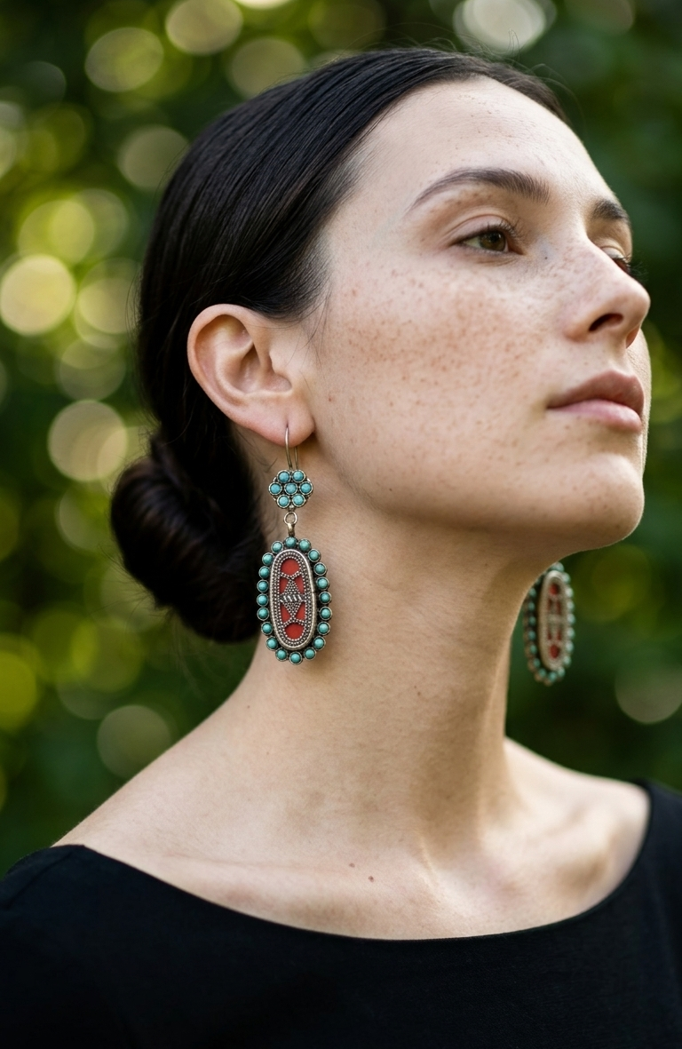 Tabu Afghan Earrings