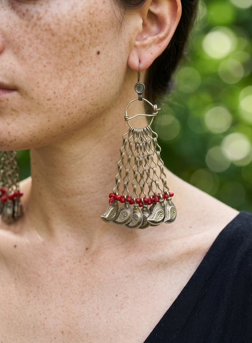 Olaf Afghan Earrings