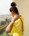 Hot Pink Yellow hair strings
