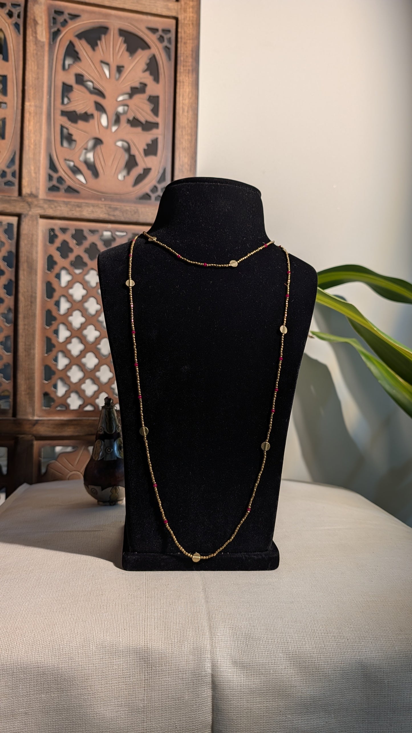 Ikkat Brass Necklace