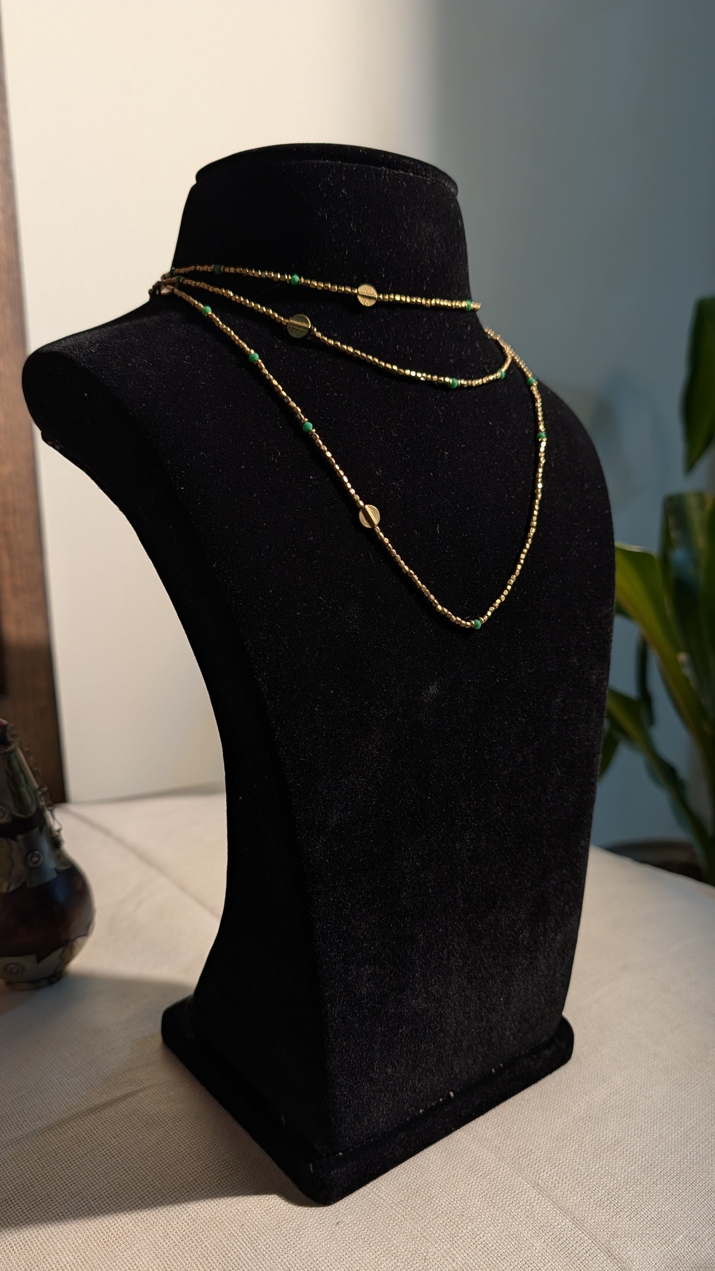 Ikkat Brass Necklace
