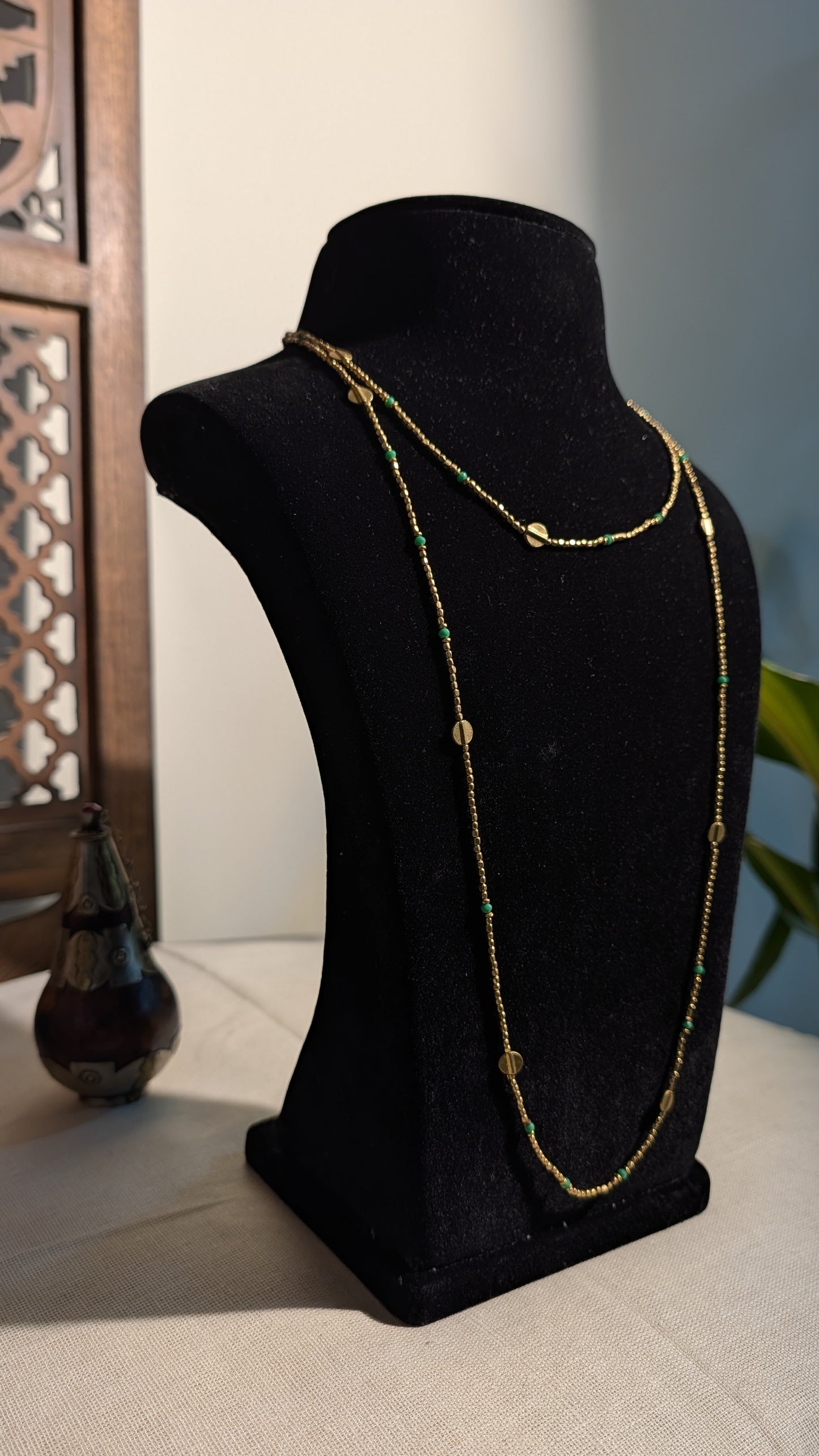 Ikkat Brass Necklace