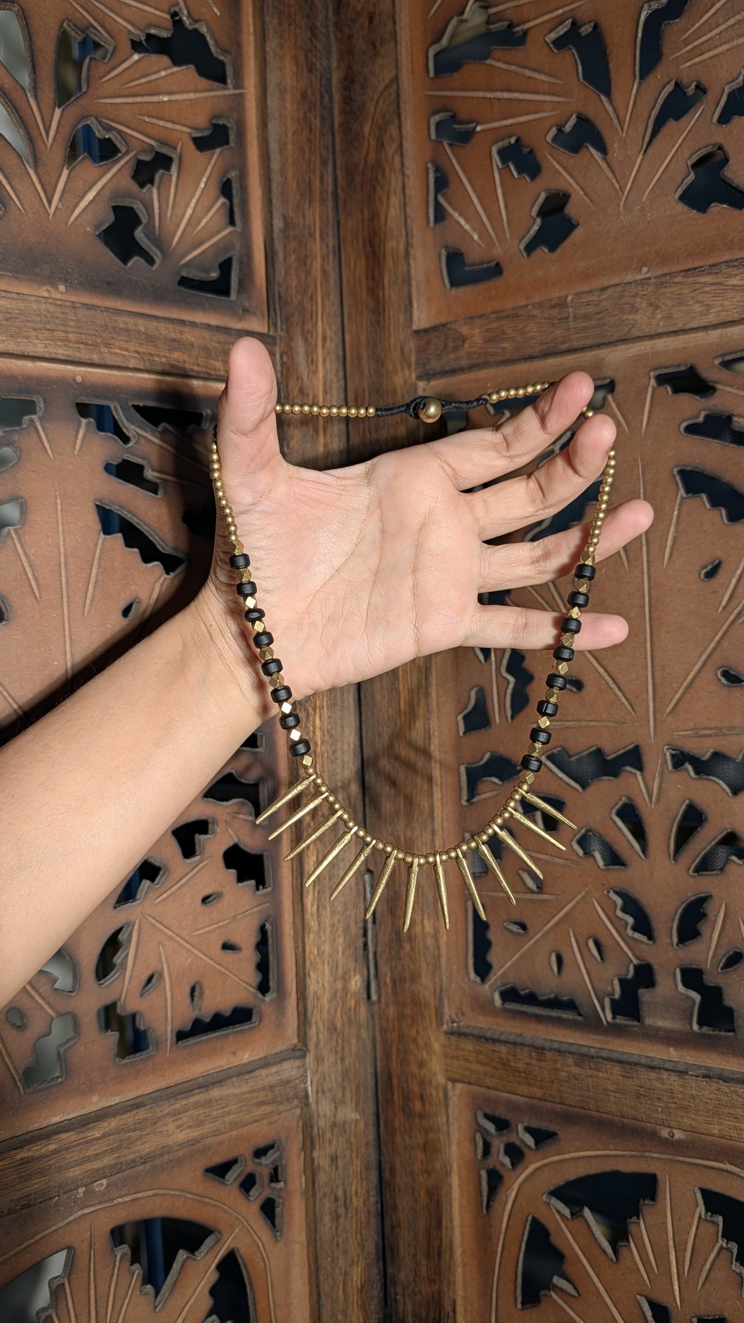 Trishul Brass Necklace
