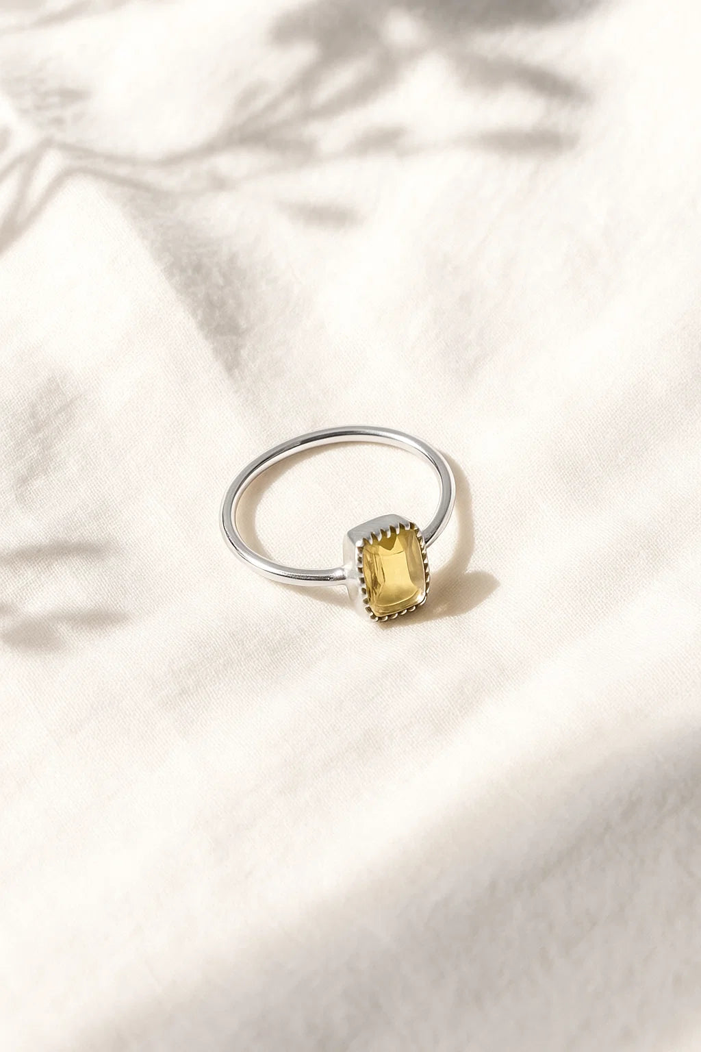 Citrine Gemstone Sterling Silver Ring