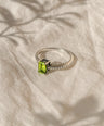Peridot Gemstone Sterling Silver Ring