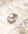 Amethyst Peridot Gemstone Sterling Silver Ring