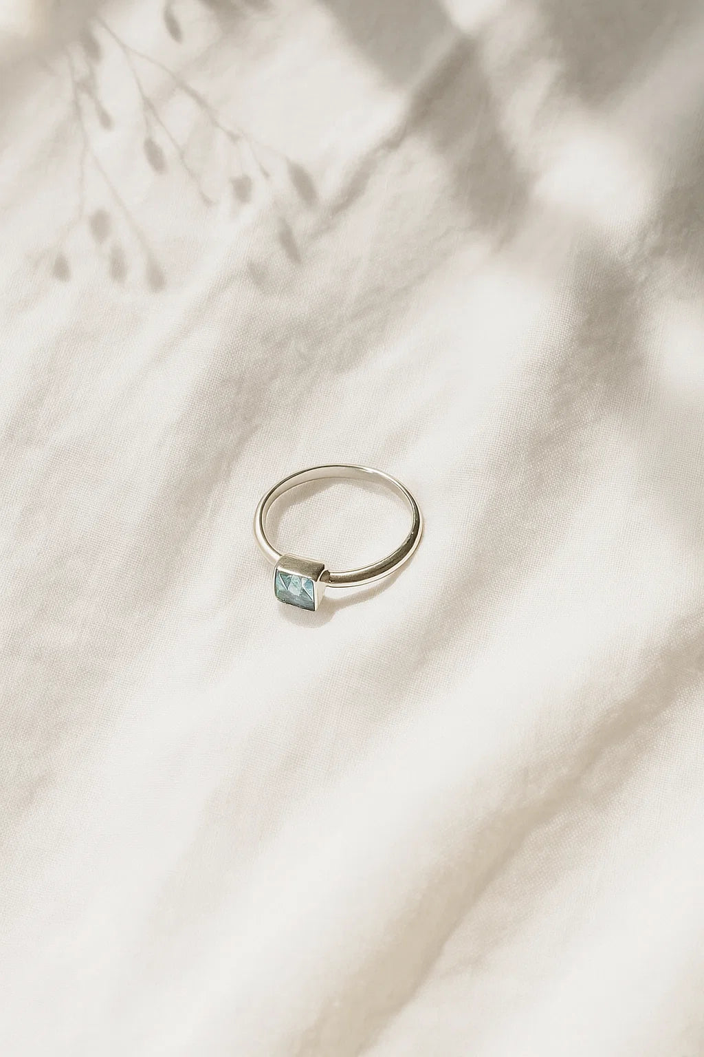 Blue Topaz Gemstone Sterling Silver Ring