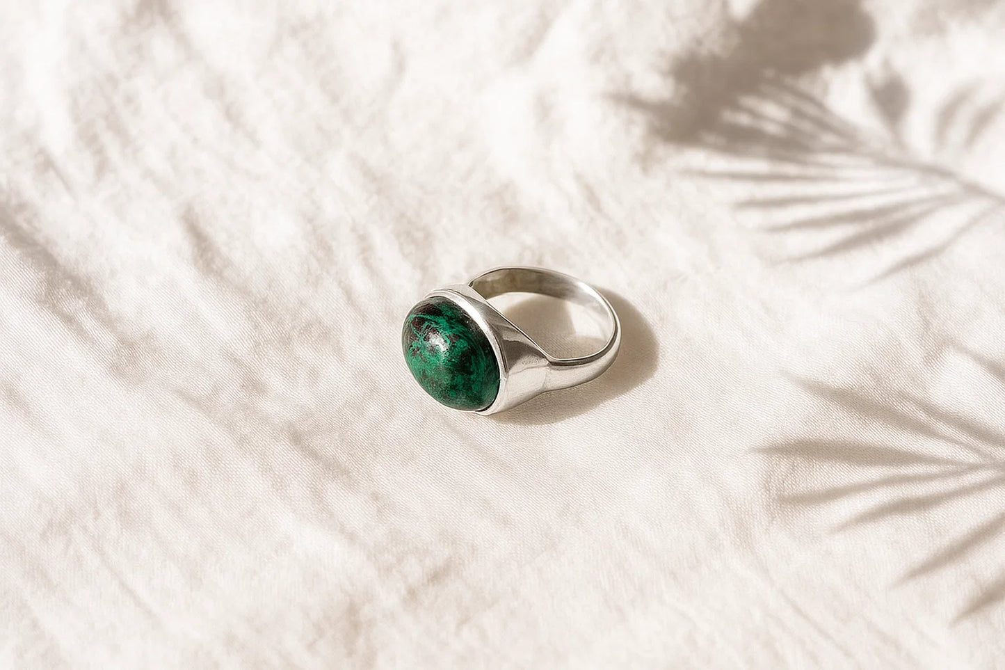 Crysocolla Gemstone Sterling Silver Ring