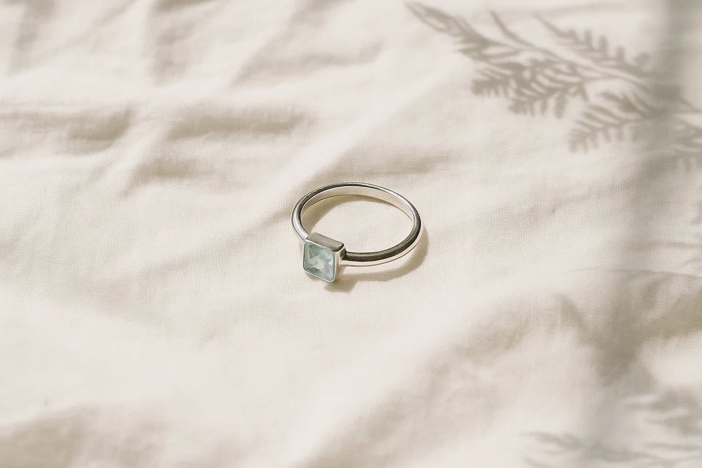 Blue Topaz Gemstone Sterling Silver Ring