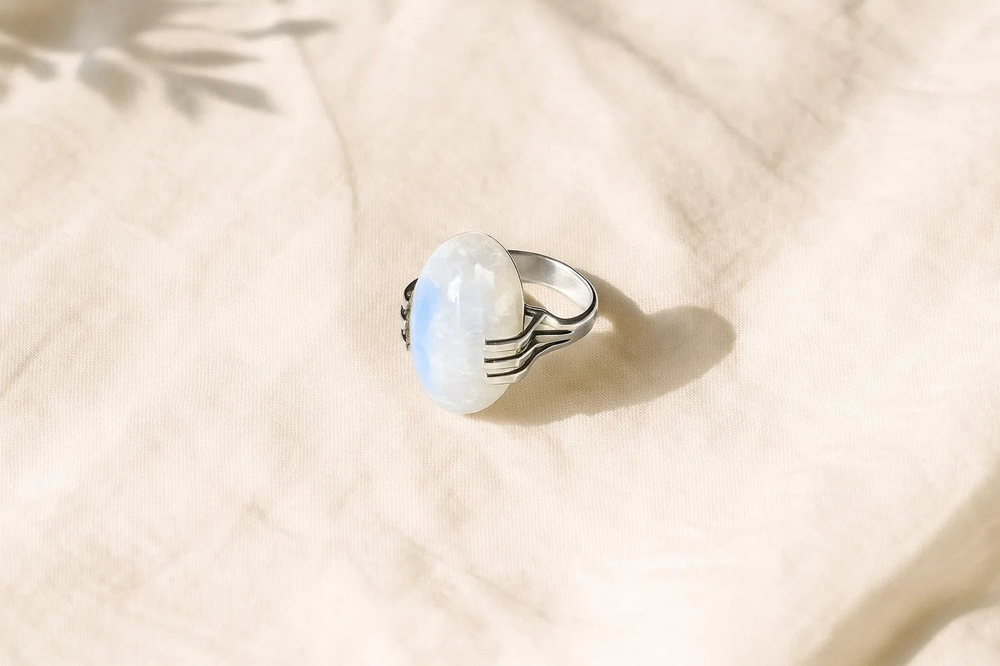 Moonstone Statement Gemstone Sterling Silver Ring