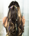 All black hair strings