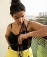 Earthy multicolor hair strings
