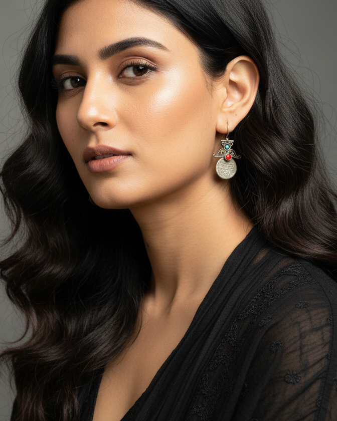 Roar Afghan Earrings